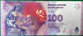 VÝROČNÍ BANKOVKA 100 PESOS EVA PERONOVÁ, ARGENTINA, UNC - 2
