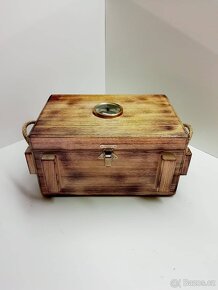 Lehce opálený humidor s provazy - 2