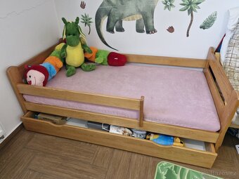 Dětská postel 160x80 s roštem a matrací - 2