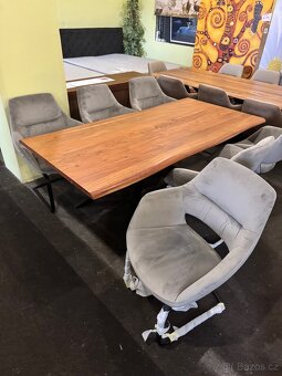 Luxusní NOVÝ Jídelní set s 6 křesly a stolem Akát - 2