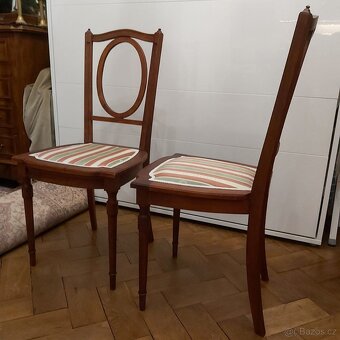 Starožitné dřevěné židle 2 ks - 2