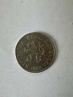 5 koruna 1938 Top - 2