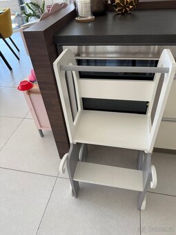 Šedo-bílá učící věž 2v1 - 2