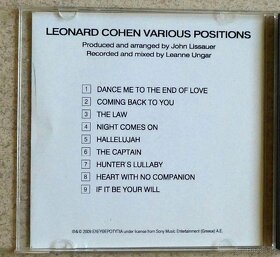 Original CD LEONARD COHEN - VARIOUS POSITIONS - 2