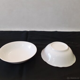 dezertní porcelánové talířky + porcelánové misky - 2