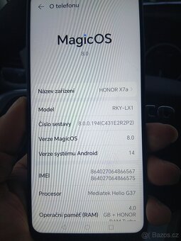Prodám telefon HONOR X7a - 2