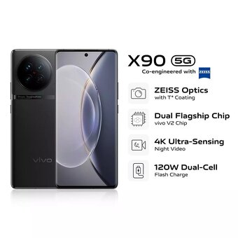 VIVO X90 5G 256GB, Asteroid Black, PERFEKTNÍ STAV - 2