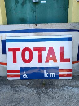 Stará velká smaltovaná cedule TOTAL, 1961, 150x100 - 2