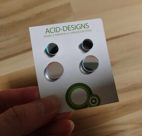 Acid designs 2x náušnice circle zrcadlové duhové - 2