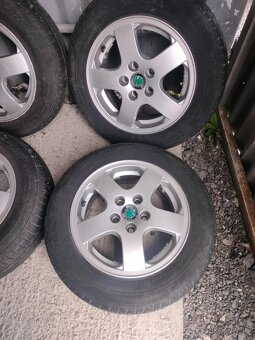 4ks alu disky orig. Škoda 5x100 R14 + pneu - 2