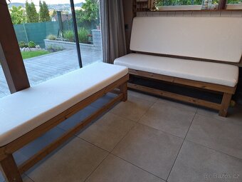 zahradní nábytek thermowood - lavice s matrací - 2
