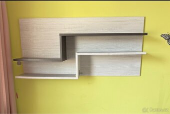 Psací stůl s zásuvkami + regál - 2