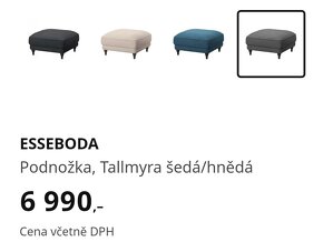 Podnožka ESSEBODA, nová, šedá - IKEA super cena - 2