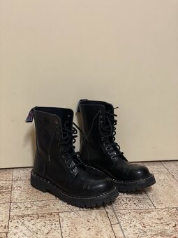 boty STEADY´S - 10 dírkové - Black rosem, velikost 42 - 2