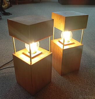 2x Dřevěná LED lampička - 2
