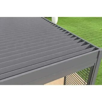 PERGOLA INTRO PLUS 4X3 M, HLINÍK - DO STĚNY - 2