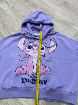 Fialová široká mikina XS/S Stitch - 2