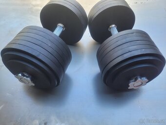 Nakládací jednoruční činky 2× 2,5kg - 70kg - 2