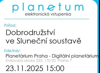 Prodám - Planetum - 23.11. - 15:00 - 2