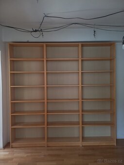 Knihovna pravá dřevěná březová dýha Billy - IKEA 3 kusy - 2