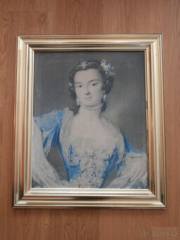 R. CARRIERA obraz RITRATTO DELLA BALLERINA BARBARA CAMPANINI - 2