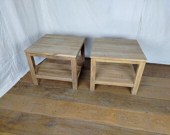 Odkládací stolky - masiv TEAK - 2