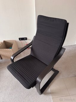 Houpací křeslo POÄNG - zánovní, černohnědé - 2