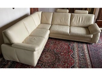 Luxusní moderní rohová kožená sedací souprava,2496 - 2