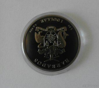 Stříbrná mince s rutheniem a zlatem , číslováno - 2