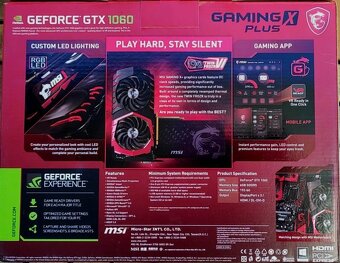 karta MSI GeForce GTX 1060 6GB Gaming X Plus - 2