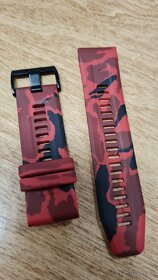Fenix 5x, 6x, 7x, 8 tah, řemínek, pásek 26mm červený - 2