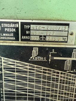 Tabulové nůžky NTE 2000/2,5 - 2