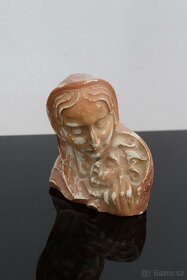 Sádrová busta panny Marie s dítětem - 2