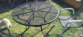 Nový kovový zahradní stůl průměr 106cm - 2