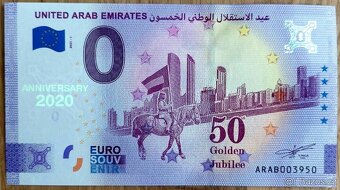 SADA VZÁCNÝCH EURO BANKOVEK UNITED ARAB EMIRATES + BONUS - 2