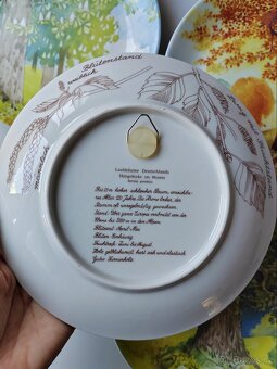 Sada porcelánových sběratelských talířů "Opadavé stromy" - 2