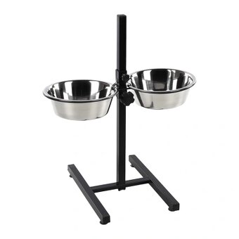 Stojan včetně nerezových misek 2 x 25 cm (2 x 2500 ml), M - 2