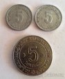 Mince Alžír 5 dinár,20 Cen.,10 Cen.(2x),5 Cen.(2x) - 2