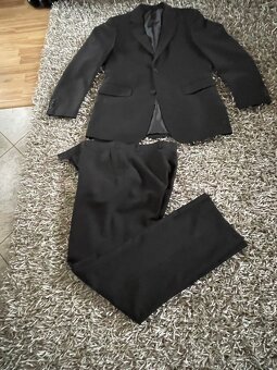 Pánský černý společenský oblek - 2