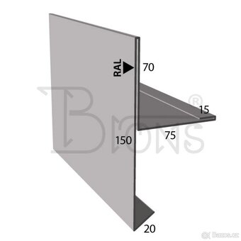 ZÁVĚTRNÁ LIŠTA RŠ 333 ČERNÁ Ral9005 - 2