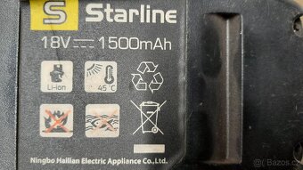 Akumulátorová úhlová bruska Starline - 2