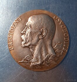 Medaile - T. G. Masaryk, bronz, velmi zachovale - 2