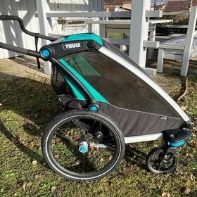 Thule-dětský dvojmístný multifunkční sportovní vozík za kolo - 2