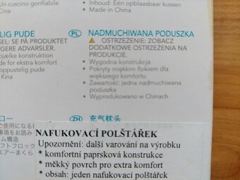 Nový nafukovací polštářek - domácí i cestovní - SLEVA - 2