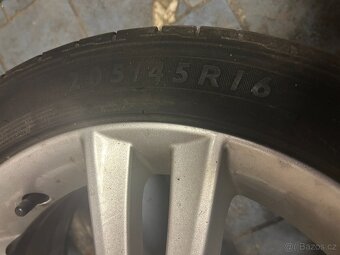 ŠKODA ROOMSTER orig. alu kola 205/45 R16, pneu letní DUNLOP - 2