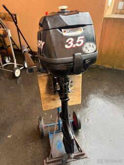 Lodni motor Mercury 3.5hp 4takt dlouha noha, po servise - 2