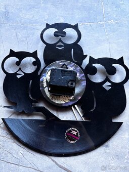 Hodiny vinyl sova - 2