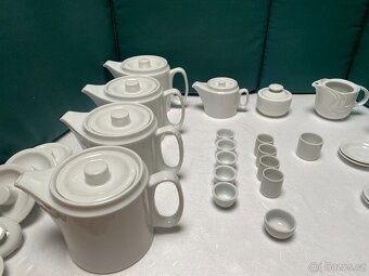 Porcelánová sada – konvice, cukřenka, miska, párátníky - 2