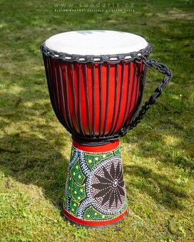 Krásné kvalitní Djembe – originální ručně malovaný - 2