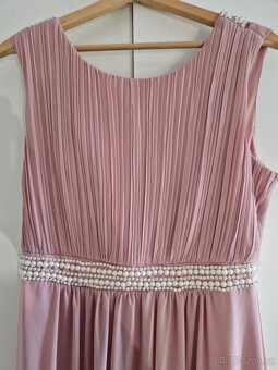 Růžové společenské šaty Michell velikost L - 2